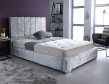 Image of NEW Luxury PLUSH Velvet Trafalgar Chesterfield Sleigh bed frame all sizes