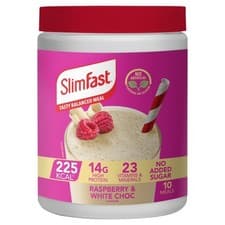 Image of SlimFast Raspberry & White Chocolate Powder Tin 365g (Pack of 2)