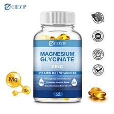 Image of Magnesium Glycinate - with Zinc, B6 & D3, Sleep, Energy, Muscle Gain & Recovery