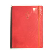 Image of New! Robert Frederick BRIGHT IDEAS coral pink leather journal notebook lined A5