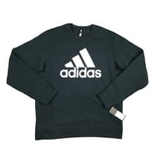 Image of adidas Golf Mens Black Crewneck Pullover Big Logo Sweater Size Large