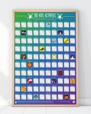 Image of 100 Kids Activities Bucket List Scratch Poster Things To Do Craft Activity Fun