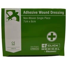 Image of Click Medical CLICK MEDICAL ADHESIVE WOUND DRESSING 7 x 6cm Box of 25 First Aid