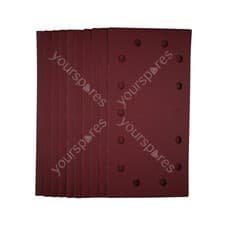 Image of Draper 1/2 Sanding Sheets with Hook and Loop, 115 x 230mm, 240 Grit (Pack of 10)