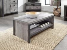 Image of Boston Simple Coffee Table Grey chunky 30mm top distressed finish graded
