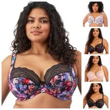 Image of Elomi Lucie Bra Plunge Underwired Non Padded Comfortable Womens Lingerie 4490