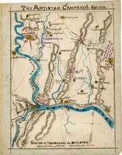 Image of The Antietam Campaign 1862 Civil War Map Military History Wall Poster Home Schoo
