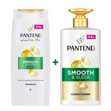 Image of Pantene Pro-V Smooth and Sleek, Shampoo 700ml and Conditioner 490ml NEW