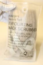 Image of Aquis Original Textured Exfoliating Back Scrubber NEW Gentle Cloth ANX0040LIN