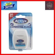 Image of Active Oral Care Expanding Dental Floss with Mint Wax Fluoride, 50 Metre Size