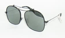 Image of ALEXANDER McQUEEN AM0088S 002 BLACK SILVER FLASH SUNGLASSES