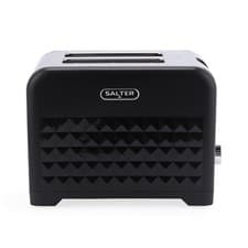 Image of Salter 2 Slice Toaster Wide Slots 7 Levels Removable Crumb Tray Diamond Design