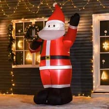 Image of Christmas Santa Claus Lighted 8ft Inflatable Decoration Itzcominghome
