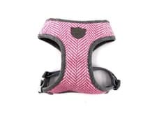 Image of Hugo & Hudson Pink Herringbone Dog Harness | Dogs