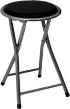 Image of Oypla Black Padded Folding Breakfast Kitchen Bar Stool Seat