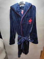 Image of Cargo Bay Men's Soft Touch Navy Dressing Gown XL