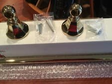 Image of Mico Designs LTD 24 " PVD Brass Colonial/Hex Towel Bar NOS