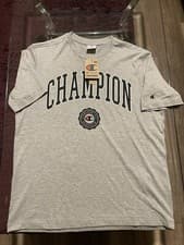 Image of Brand New Mens Champion Arch Large Centre Logo Tee T Shirt GREY XL
