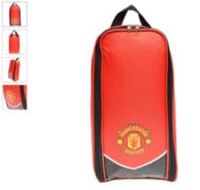 Image of Manchester United FC Football Team Boot Shoe Zip Bag with Hand SWOOP