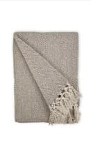 Image of New Herringbone Throw Natural 50" x 60" by Emma Barclay Furnishings Modern Home