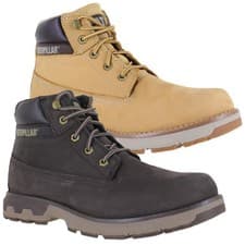 Image of Mens Caterpillar Persue Mid Casual Lace Up Leather Ankle Boots Sizes 6 to 12