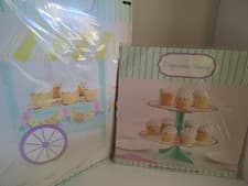 Image of Lot Of 2 Party Decorations Treat Stand And Cupcake Stand New