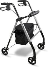 Image of Aidapt Lightweight Folding Four Wheeled Rollator.6 Wheels,Ergonomic Handle Brak