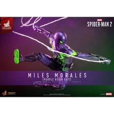 Image of Hot Toys Spider-Man Miles Morales Purple Reign Suit 1/6 Scale Figure