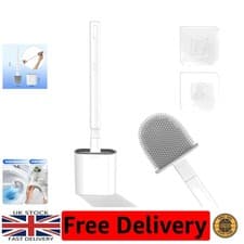 Image of Durable Toilet Brush with Soft Bristles and Stylish Anti-Drip Base – White