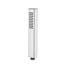 Image of Minimalist Rectangular Easy-Clean Shower Handset Chrome Bathroom Hand Held