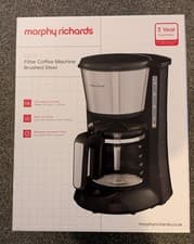Image of Morphy Richards Equip 1.2L Filter Coffee Machine (Black/Brushed Steel) New Boxed