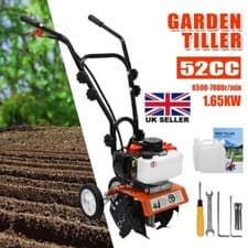 Image of 52CC Heavy Duty Petrol Rotovator Tiller Cultivator Rotavator Garden Soil 2Stroke