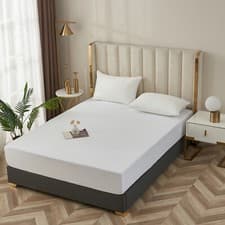Image of 400 Thread 100% Cotton Percale Extra Deep Fitted Sheet Fully Elasticated White