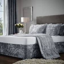 Image of Luxury Crushed Velvet Divan Bed Base Wrap Soft Premium Cover Double King Size