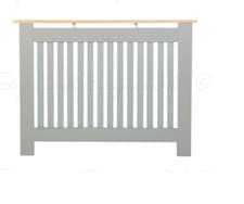 Image of Arlington Radiator Cover Modern Traditional Grill White Grey Cabinet Furniture