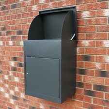 Image of Parcel Post Box Delivery Drop Box Lockable Storage Home Letter Anti Theft Grey