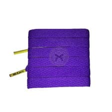 Image of Mr Lacy Flatties Colour Tips - Violet & Yellow Shoelaces (130cm Length)