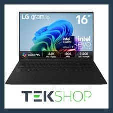 Image of LG Gram AI 16 16" Quad HD Laptop Intel Core Ultra 7 16GB RAM 512GB SSD Black