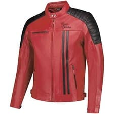 Image of Men's Motorcycle Jacket 3XL - Rusty Stitches Cooper - Leather Jacket Red-Black