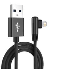 Image of Heavy duty Right Angle 90 degree USB Charger Cable Data Lead For iPhone iPad UK