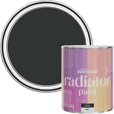 Image of Rustoleum Radiator Paint natural charcaol matt 750ml tin heat resistant durable