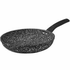 Image of Non Stick Black Frying Pan Ceramic Marble Coated For Gas Electric Induction Hob