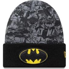 Image of New Era Kids KNITS Batman DC Comics Beanie - Black - One Size