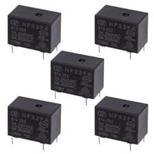 Image of 5 x 12V Subminiature PCB Power Relay 5A SPDT HF32 HongFa