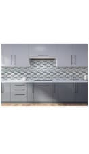 Image of Arthouse Geometric Wall Tile Grey Wallpaper - 5 Tiles