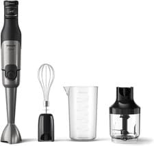 Image of Philips 5000 Series Hand Blender 1200W Whisk Compact Chopper (HR2683/00) - Black