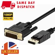 Image of 1.8M/3M DisplayPort Plug to DVI-D 24+1 Male Plug Digital Video Cable Gold Plated