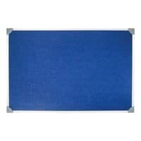 Image of 5 Star Office Felt Noticeboard with Fixings and Aluminium Trim 900x600mm Blue