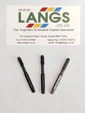 Image of 6 NF  Machine Taps -  6-40 UNF - Spiral Flute / Spiral Point / Fluteless - New