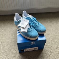Image of Adidas Originals Gazelle Cyan Blue  White Size 6.5 UK BNIBWT 2018